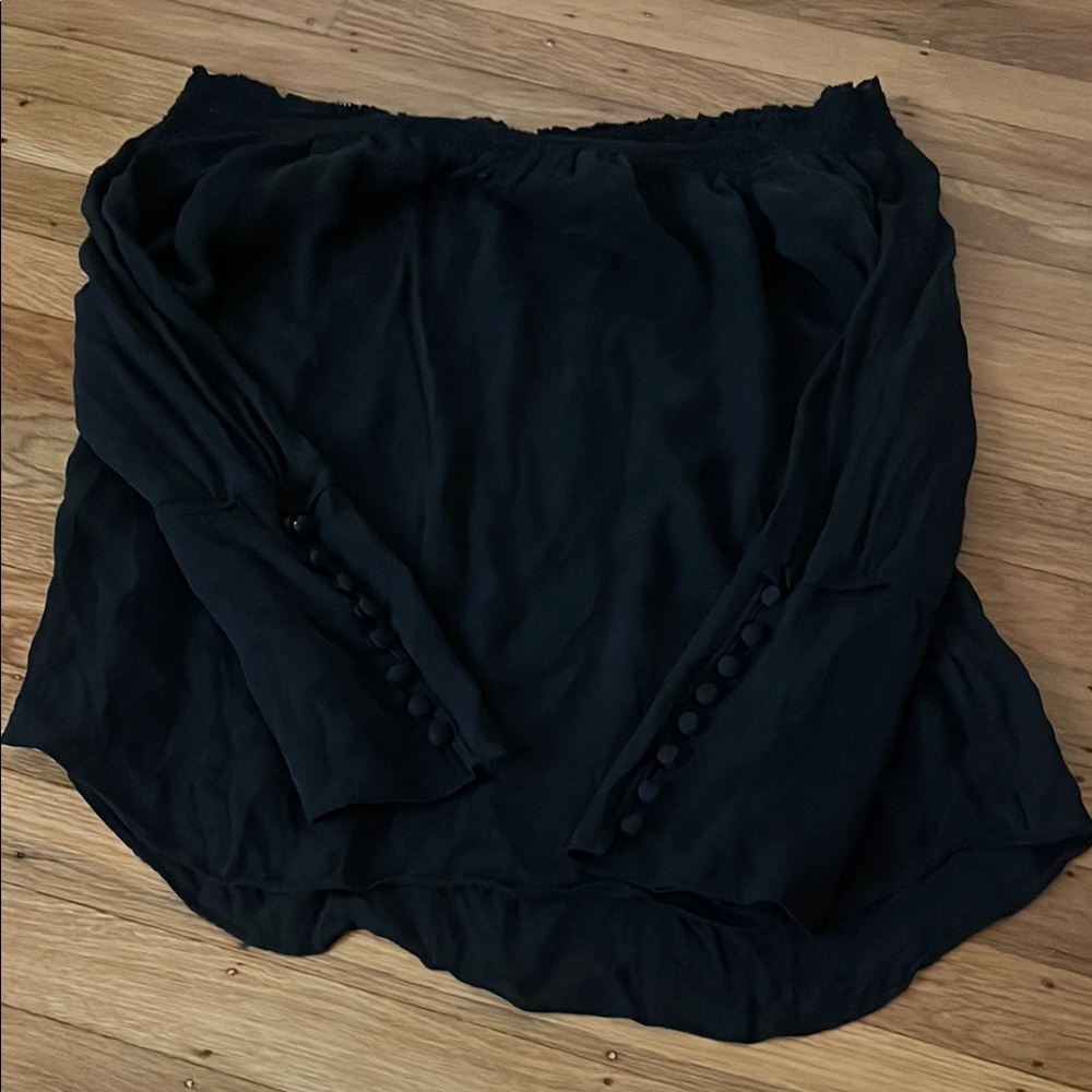 Chic Silky Off-Shoulder Blouse